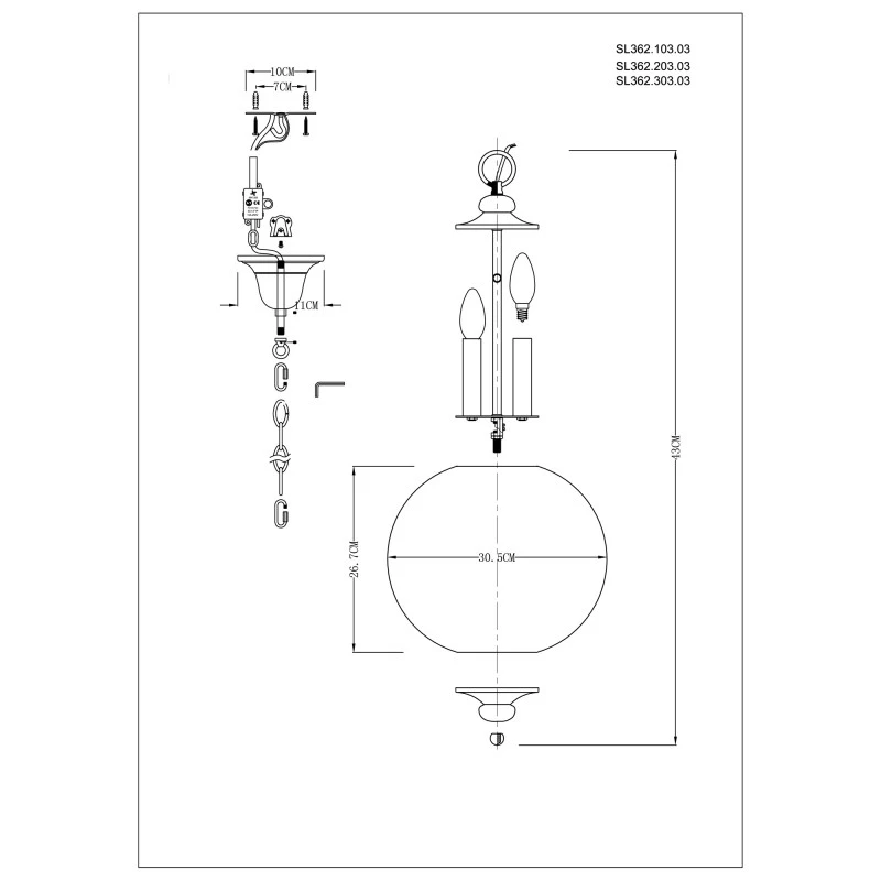 Подвесная люстра ST-Luce SL362.103.03